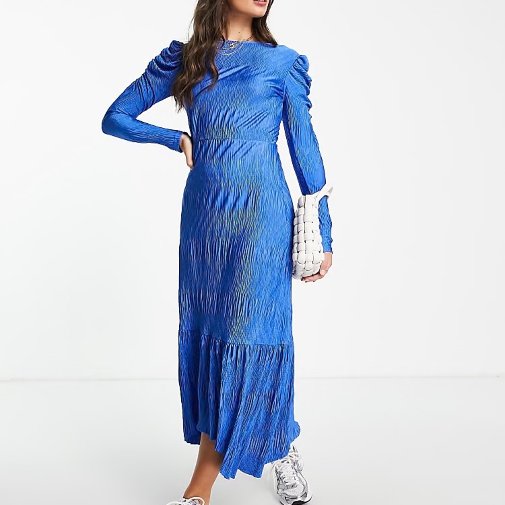 ASOS River Island Pleated Midi Dress